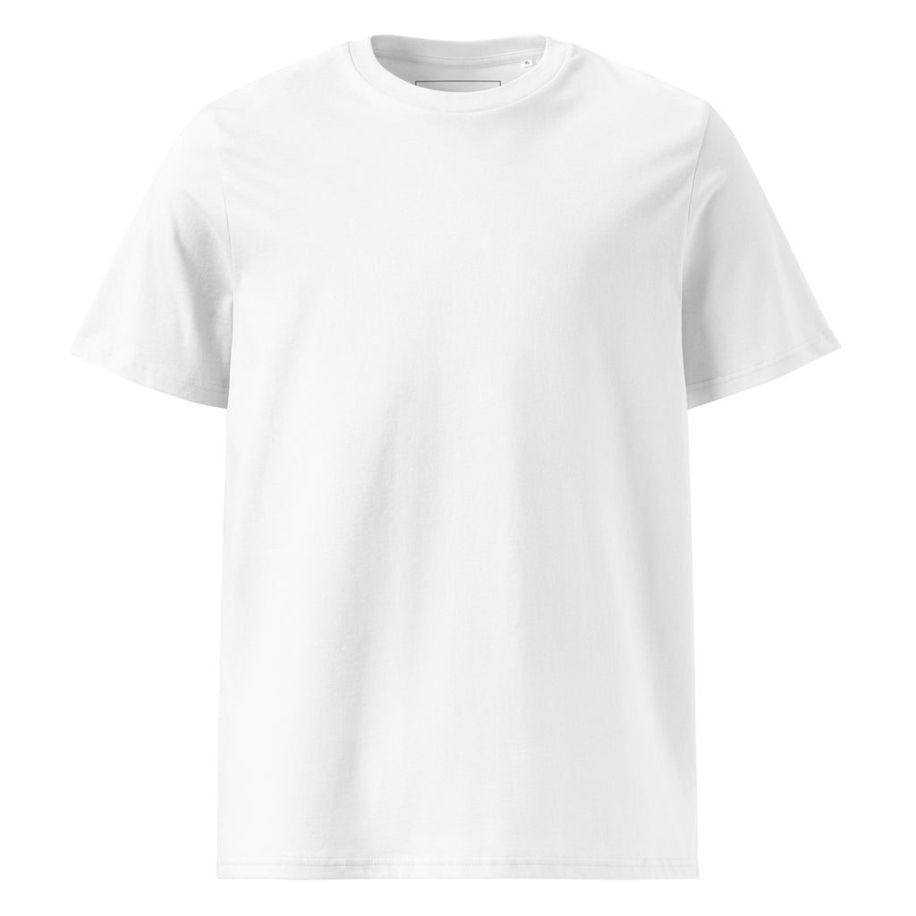 White t-shirt on a white background.